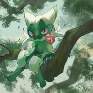 amount:solo atmosphere:forest atmosphere:treetops body-type:semi-anthro hall-of-fame:bronze species:floragato // 1280x1280 // 210KB