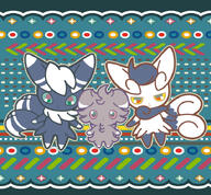 amount:multiple body-type:semi-anthro espurr series:pokemon species:espurr species:meowstic style:detailed-pattern // 727x675 // 628KB