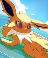 amount:solo atmosphere:beach body-type:feral series:eeveelutions series:pokemon species:jolteon sunglasses // 1000x1200 // 160KB