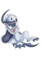 amount:solo body-type:feral maid outfit species:absol visibly-shy // 1448x2048 // 205KB