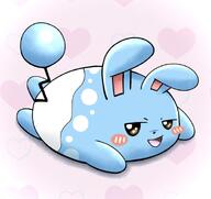 amount:solo atmosphere:valentines-day body-type:blob smug species:azumarill style:pastel-colors visual-teasing // 926x872 // 79KB