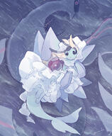 amount:multiple atmosphere:rain atmosphere:regal body-type:feral dress outfit princess series:eeveelutions series:pokemon species:lugia species:starmie species:vaporeon style:girly // 988x1201 // 931KB