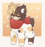 amount:solo body-type:feral necklace scarf species:cat style:abstract-background // 1237x1315 // 138KB