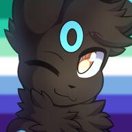 amount:solo body-type:feral fluffified series:eeveelutions series:pokemon species:shiny-pokemon species:umbreon style:icon style:intentional-blur // 2000x2000 // 161KB