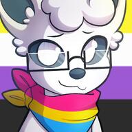 amount:solo body-type:feral glasses nerdy pride scarf species:vulpix style:icon // 2000x2000 // 242KB