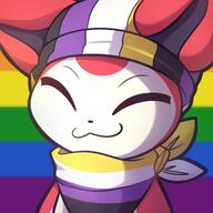 amount:solo body-type:feral hat pride scarf species:skitty style:icon // 2000x2000 // 233KB