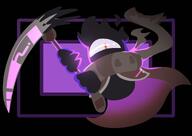 amount:solo atmosphere:evil body-type:blob body-type:feral scarf scythe species:unknown style:abstract-background style:colored-lines style:lineless // 1700x1200 // 110KB