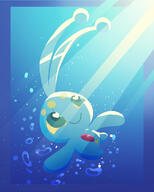 amount:solo atmosphere:sunlight atmosphere:undersea body-type:semi-anthro species:manaphy style:lineless style:sunrays // 1600x2000 // 645KB