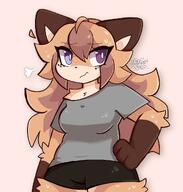 amount:solo body-type:anthro casual-outfit freckles hair long-hair species:fox style:kawaii style:kemono sweater // 1028x1080 // 113KB