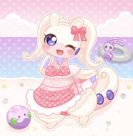 amount:multiple amount:solo atmosphere:beach bikini body-type:semi-anthro hisuian-sligoo species:goodra species:goomy style:abstract-background style:dithering style:girly style:playful style:very-girly style:very-playful wearing-bow // 1759x1798 // 1.2MB