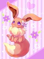 amount:solo body-type:feral series:pokemon species:eevee style:girly style:kawaii style:outline style:pastel-colors style:playful style:very-playful wearing-bow // 902x1209 // 108KB