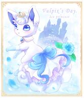 amount:solo atmosphere:regal body-type:feral crown necklace princess species:alolan-vulpix style:blue style:girly wearing-bow // 1774x2048 // 320KB
