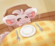 amount:solo atmosphere:home atmosphere:table body-type:semi-anthro species:minccino struggling style:noisy // 1900x1600 // 322KB