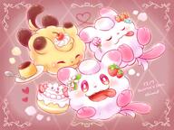 amount:multiple body-type:blob cake food hall-of-fame:bronze pudding species:swirlix style:abstract-background style:girly style:kawaii sweets // 2000x1500 // 377KB