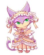 amount:solo atmosphere:regal body-type:semi-anthro dress neutral-expression species:purrloin style:kawaii // 800x1000 // 430KB