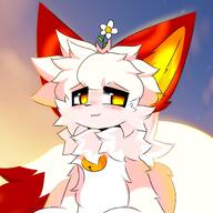 amount:solo bell-collar body-type:anthro body-type:feral body-type:semi-anthro collar embarrassed feminine flower species:cat style:girly style:kawaii style:kemono visibly-shy visual-teasing wearing-flower // 1200x1200 // 139KB