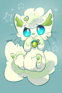 amount:solo body-type:feral hall-of-fame:bronze lime oc species:alolan-vulpix style:grainy-lines style:kawaii style:playful // 1333x2000 // 303KB