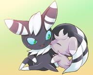 amount:pair body-type:semi-anthro espurr lick series:pokemon species:espurr species:meowstic style:kawaii // 2500x2000 // 1.0MB