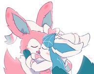 affection amount:pair body-type:feral content french-kissing hall-of-fame:bronze kissing pressing-same-body-part-against-each-other romance series:eeveelutions series:pokemon species:glaceon species:sylveon style:kawaii style:over-exposure // 1749x1379 // 166KB