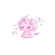 amount:solo body-type:semi-anthro series:pokemon species:espurr species:shiny-pokemon style:girly style:grainy-lines style:sparkly // 2000x2000 // 392KB