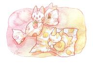 amount:pair body-type:feral candy hall-of-fame:bronze hall-of-fame:silver lemon species:food-creature species:pachirisu strawberry style:pastel-colors style:watercolor // 2048x1382 // 428KB