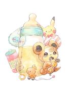 amount:solo atmosphere:playroom baby-bottle body-type:feral body-type:semi-anthro hall-of-fame:bronze species:teddiursa style:playful style:very-playful style:watercolor // 1078x1520 // 122KB