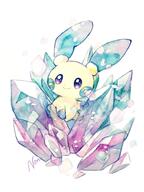 amount:solo body-type:semi-anthro gems species:minun style:watercolor // 1108x1478 // 175KB