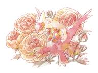 amount:solo atmosphere:flowers body-type:feral feminine flower species:latias style:girly style:watercolor wearing-flower // 2048x1536 // 411KB