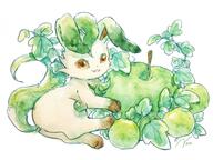 amount:solo apple body-type:feral grape series:eeveelutions series:pokemon species:leafeon style:watercolor // 1479x1109 // 248KB