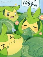 amount:multiple annoyed atmosphere:field body-type:blob nomming relaxed species:swadloon style:kawaii // 2400x3200 // 495KB