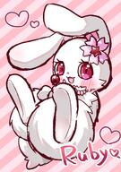 amount:solo body-type:feral character:ruby-jewelpet feminine flower necklace species:bunny style:girly style:kawaii style:pastel-colors style:playful style:scribbles wearing-flower // 1443x2048 // 295KB