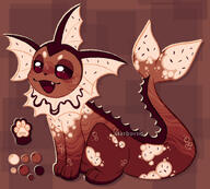 amount:solo body-type:feral food oc series:eeveelutions series:pokemon species:food-creature species:vaporeon style:abstract-background sweets // 1620x1461 // 385KB