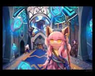 amount:multiple atmosphere:studious body-type:semi-anthro hall-of-fame:bronze outfit skirt species:fox species:unknown staff style:glow style:kemono style:painted style:very-detailed // 2048x1647 // 438KB