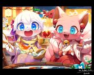amount:pair atmosphere:asian atmosphere:party atmosphere:town bell body-type:semi-anthro food hall-of-fame:bronze species:fox style:kemono style:painted style:very-detailed // 2048x1647 // 382KB