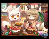 amount:pair atmosphere:home body-type:semi-anthro food hall-of-fame:bronze species:fox style:kemono style:painted style:very-detailed // 3741x3008 // 958KB