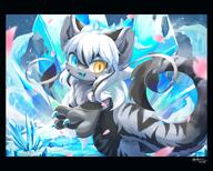 amount:solo atmosphere:mountains atmosphere:petals atmosphere:snowy body-type:semi-anthro gems hall-of-fame:bronze heterochromia long-hair species:tiger style:kemono style:painted style:very-detailed // 3741x3008 // 869KB