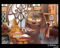 amount:solo atmosphere:cafe atmosphere:town body-type:semi-anthro food hall-of-fame:bronze species:goat style:kemono style:painted style:very-detailed sweets tea // 3741x3008 // 875KB