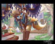 alchemy amount:solo atmosphere:fantasy atmosphere:greenhouse atmosphere:town body-type:semi-anthro book hall-of-fame:bronze nerdy outfit species:fox style:kemono style:painted style:very-detailed // 3741x3008 // 1.1MB