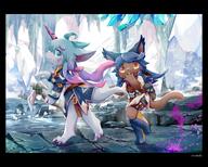 amount:pair atmosphere:cavern atmosphere:mountains atmosphere:snowy body-type:semi-anthro gems hall-of-fame:bronze outfit pickaxe species:fox style:kemono style:painted style:very-detailed // 2048x1647 // 417KB