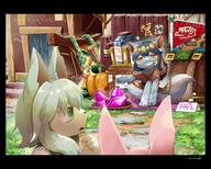 alchemy amount:multiple amount:pair atmosphere:town body-type:semi-anthro book gems hall-of-fame:bronze outfit pumpkin species:cat species:fox style:kawaii style:kemono style:painted style:very-detailed // 3741x3008 // 1.0MB