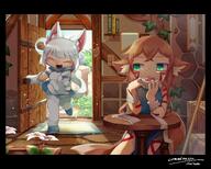 amount:pair atmosphere:home atmosphere:town body-type:semi-anthro hall-of-fame:bronze species:fox style:kemono style:painted style:very-detailed sweater // 3741x3008 // 853KB