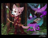 amount:solo atmosphere:forest body-type:feral body-type:semi-anthro bow hall-of-fame:bronze hall-of-fame:silver outfit species:fox style:glow style:intentional-blur style:kemono style:painted style:very-detailed undead weapon // 3741x3008 // 836KB