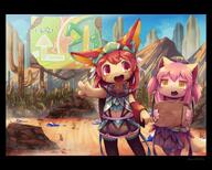 amount:pair atmosphere:desert atmosphere:fantasy atmosphere:mesa body-type:anthro body-type:semi-anthro cactus gems hall-of-fame:bronze map outfit species:fox style:kemono style:painted style:very-detailed // 2048x1646 // 407KB