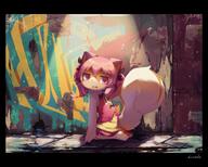 amount:solo atmosphere:alley body-type:anthro body-type:semi-anthro hall-of-fame:bronze species:fox style:kemono style:painted style:very-detailed // 3741x3008 // 885KB