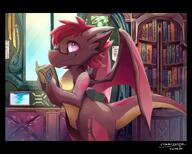 amount:solo atmosphere:studious atmosphere:sunlight body-type:anthro body-type:semi-anthro book glasses hall-of-fame:bronze hall-of-fame:silver nerdy species:dragon style:kemono style:painted style:very-detailed // 3741x3008 // 746KB