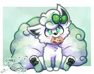 amount:solo body-type:feral cookies oc species:alolan-vulpix style:kawaii style:painted style:white-border // 1000x780 // 462KB