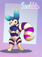 amount:solo body-type:anthro body-type:semi-anthro cosmic-body oc species:furret style:girly style:kemono style:sparkly // 1454x2000 // 286KB
