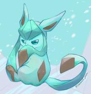 amount:solo atmosphere:blizzard atmosphere:snowy body-type:feral chocolate nomming nomming-self oc series:eeveelutions series:pokemon species:glaceon style:kawaii // 1986x2048 // 194KB