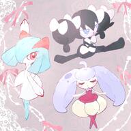 amount:multiple atmosphere:frilly-background atmosphere:regal body-type:semi-anthro hall-of-fame:bronze species:gothorita species:shiny-pokemon style:girly style:watercolor // 1500x1500 // 251KB