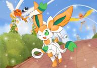 amount:multiple atmosphere:hedge atmosphere:town body-type:feral oc series:eeveelutions series:pokemon solo-focus species:fletchinder species:fletchling species:sylveon style:circle-sparkles style:intentional-blur style:kawaii // 1200x843 // 120KB